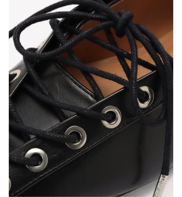PULP「GANNI / ガニー Eyelets Lace Up Ballerina Crinkle」|バレエシューズ|