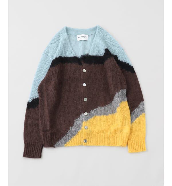 EDIFICE「NOMARHYTHM TEXTILE (ノーマリズム テキスタイル)  Multi Colour Mohair カーディガン」|カーディガン|ブラウン