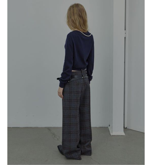 PULP「【Geek Office / ギークオフィス】LCDC TM / BELTED TAILORED TROUSERS_CHECKED」|スラックス|