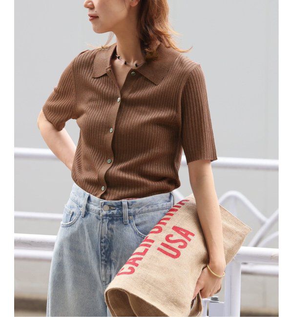 JOURNAL STANDARD relume「ラメ混リブポロプルオーバー」|ニット・セーター|