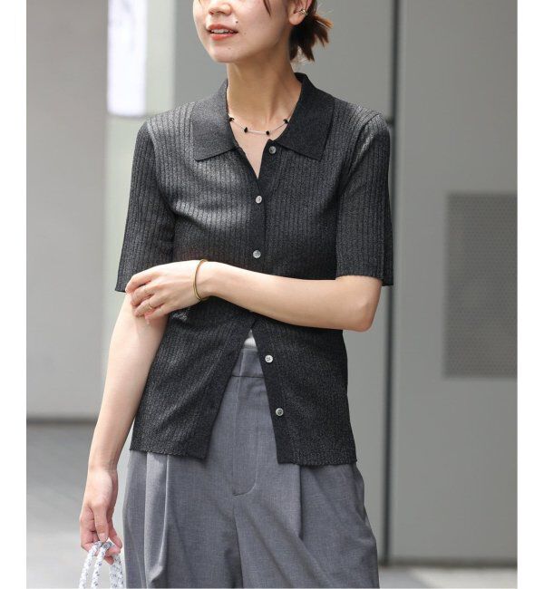 JOURNAL STANDARD relume「ラメ混リブポロプルオーバー」|ニット・セーター|