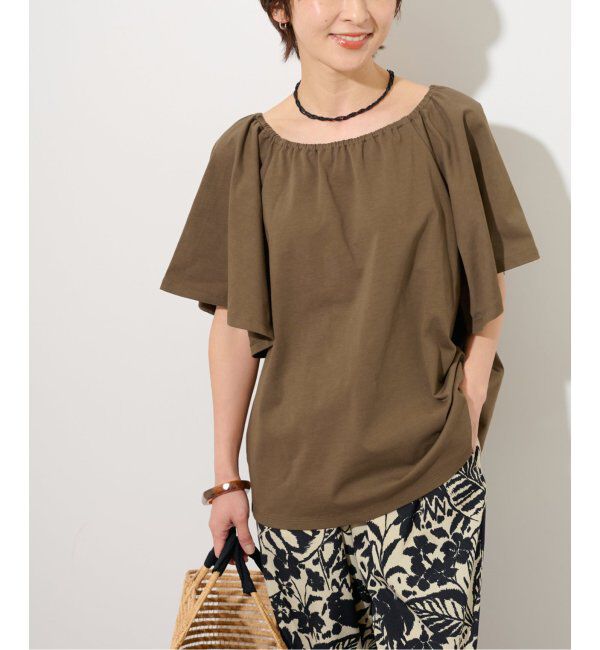 JOURNAL STANDARD relume「ギャザーネックショートスリーブ」|Tシャツ・カットソー|