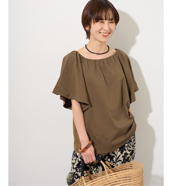 JOURNAL STANDARD relume「ギャザーネックショートスリーブ」|Tシャツ・カットソー|