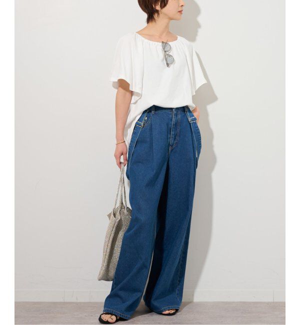 JOURNAL STANDARD relume「ギャザーネックショートスリーブ」|Tシャツ・カットソー|