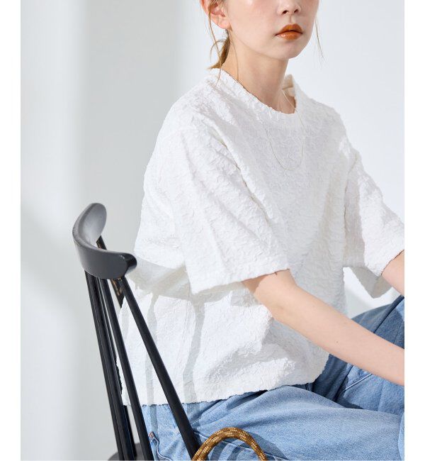 JOURNAL STANDARD「《WEB限定追加》シャーリングハーフスリーブTシャツ」|Tシャツ・カットソー|