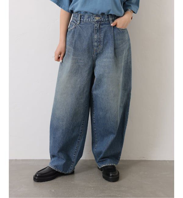 journal standard luxe「13OZデニム タックラウンドパンツ」|デニム|