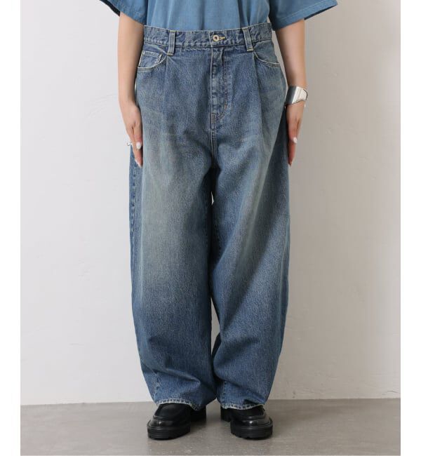 journal standard luxe「13OZデニム タックラウンドパンツ」|デニム|