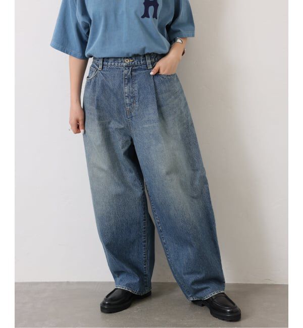 journal standard luxe「13OZデニム タックラウンドパンツ」|デニム|