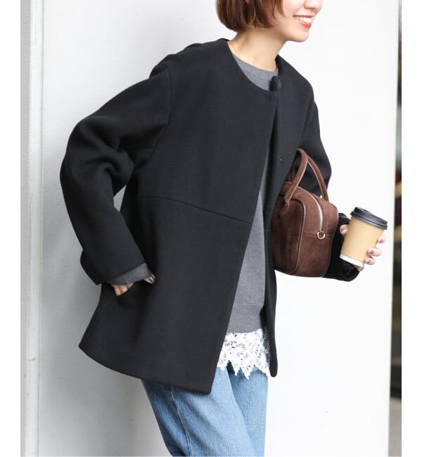追加》スーパーファインビーバークルーネックコート（JOURNAL STANDARD