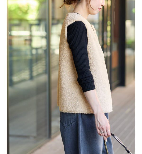 JOURNAL STANDARD relume「リバーシブルフェイクムートンベスト」|ダウンベスト・ベスト|