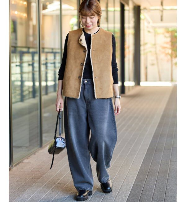 JOURNAL STANDARD relume「リバーシブルフェイクムートンベスト」|ダウンベスト・ベスト|