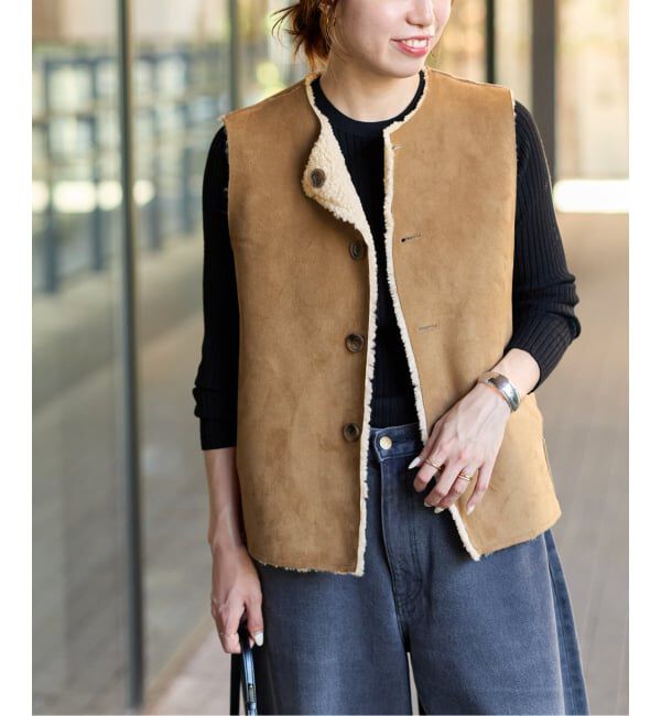 JOURNAL STANDARD relume「リバーシブルフェイクムートンベスト」|ダウンベスト・ベスト|