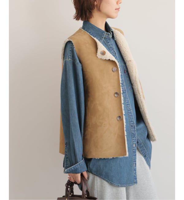 JOURNAL STANDARD relume「リバーシブルフェイクムートンベスト」|ダウンベスト・ベスト|