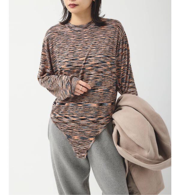 JOURNAL STANDARD「別注【MIKA KASAI】DAU KNIT BODYSUIT」|ニット・セーター|ピンクベース