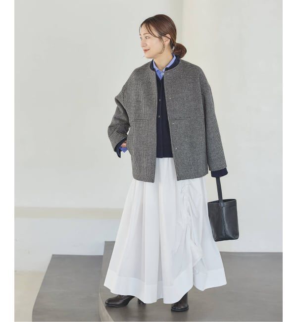 JOURNAL STANDARD「《追加2》スーパー140ビーバーノーカラーショートコート」|ノーカラーコート|