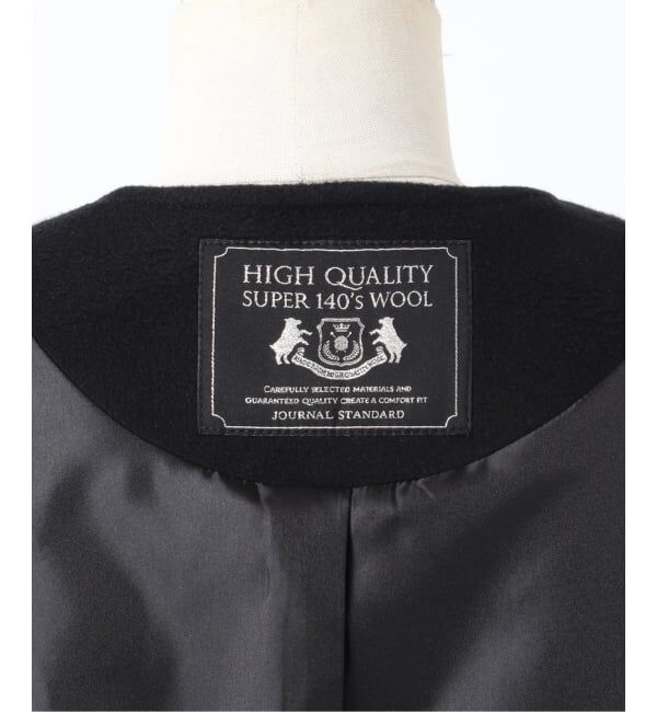 JOURNAL STANDARD「《追加2》スーパー140ビーバーノーカラーショートコート」|ノーカラーコート|