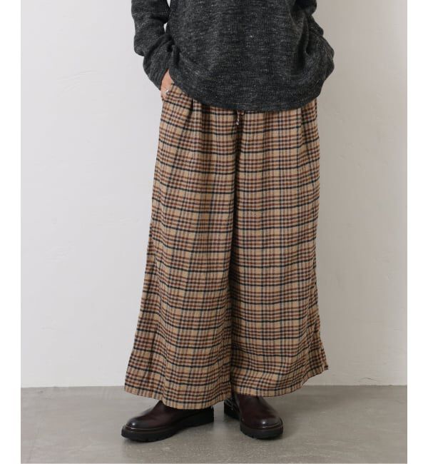 journal standard luxe「【HTS】 CHECK OVERDYE EASY PANTS」|その他|ベージュ