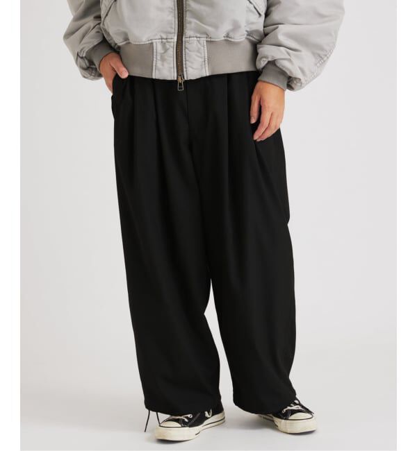 J.S.Homestead「J.S.Homestead / エコ ドライ TR エア クルー パンツ」|スラックス|ブラック