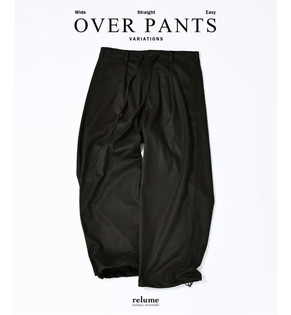 JOURNAL STANDARD relume「Pフランネル ツイル オーバーパンツ」|スラックス|ブラック