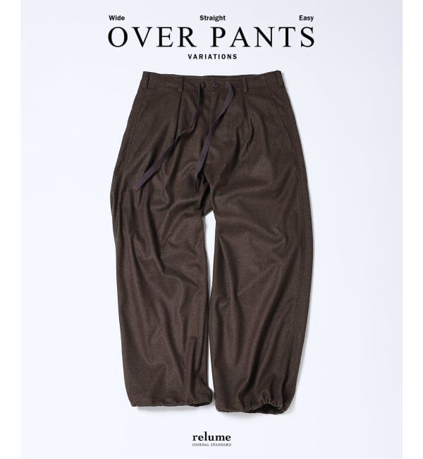 JOURNAL STANDARD relume「Pフランネル ツイル オーバーパンツ」|スラックス|ブラウン