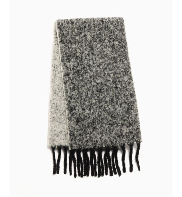 JOURNAL STANDARD「THE INOUE BROTHERS / ザ イノウエブラザーズ Two Colour Woolly Scarf」|マフラー|ブラック