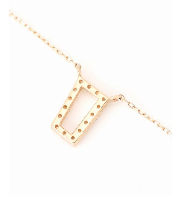 Lilas by Spick&Span「トラペゾイドダイヤ50cmネックレス K10」|ネックレス|
