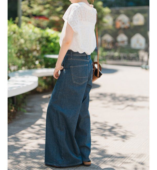 Spick and Span「《WEB限定》PEレースフレンチスリーブシャツ」|シャツ・ブラウス|