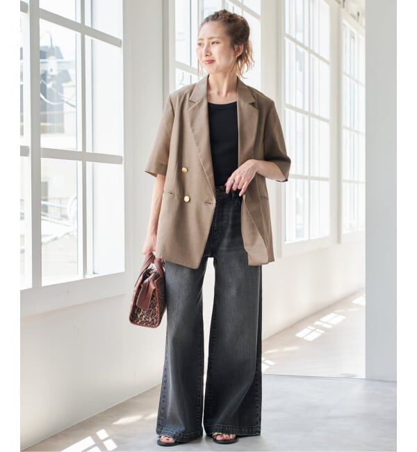 Spick and Span「《一部店舗+WEB限定 / 追加2》ドライクロスハーフスリーブジャケット」|テーラードジャケット|