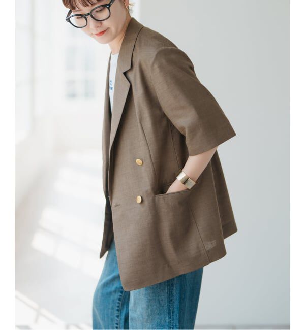 Spick and Span「《一部店舗+WEB限定 / 追加2》ドライクロスハーフスリーブジャケット」|テーラードジャケット|