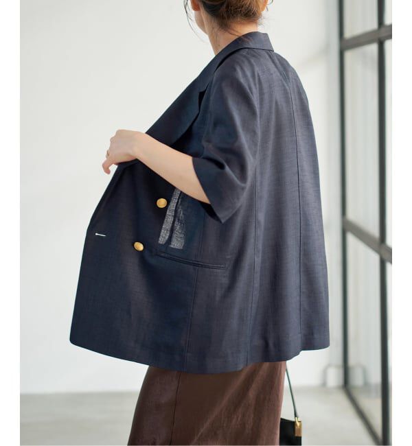 Spick and Span「《一部店舗+WEB限定 / 追加2》ドライクロスハーフスリーブジャケット」|テーラードジャケット|