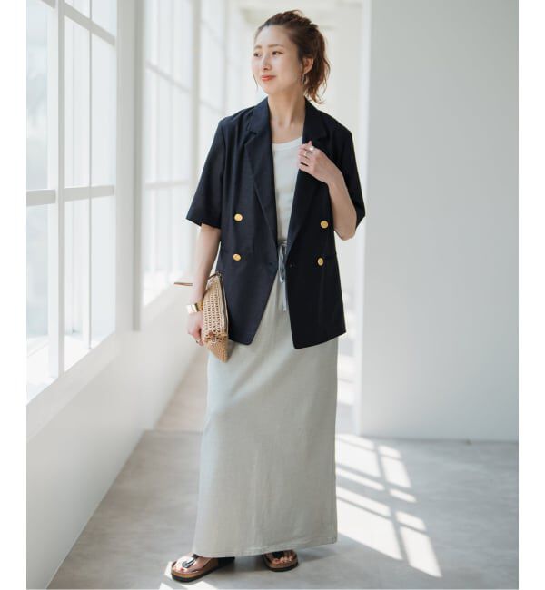 Spick and Span「《一部店舗+WEB限定 / 追加2》ドライクロスハーフスリーブジャケット」|テーラードジャケット|