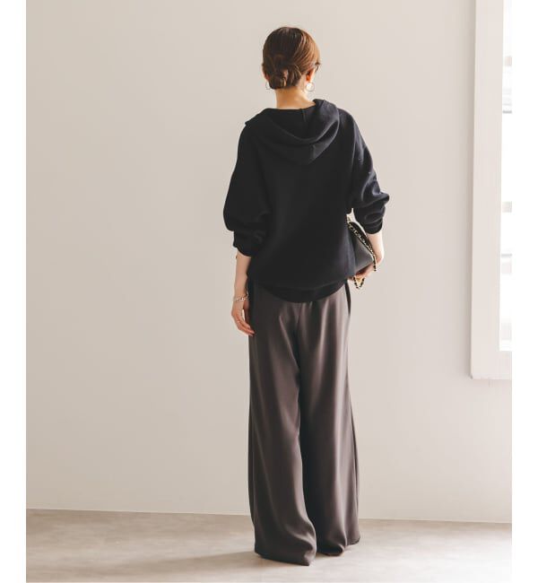 NOBLE「《追加》【洗える】ライトジョーゼットドレープパンツ」|スラックス|