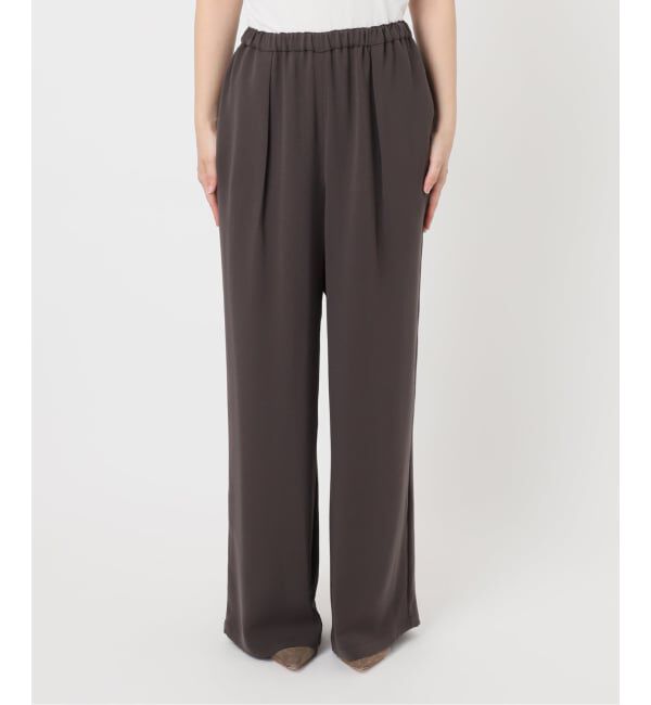 NOBLE「《追加》【洗える】ライトジョーゼットドレープパンツ」|スラックス|