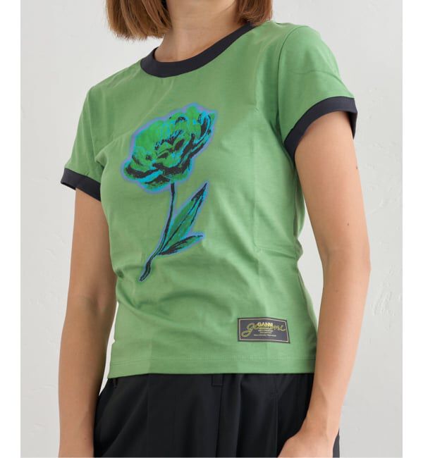 U by SPICK&SPAN「GANNI/ガニー Basic Cotton Jersey Peony Baby Fit」|Tシャツ・カットソー|