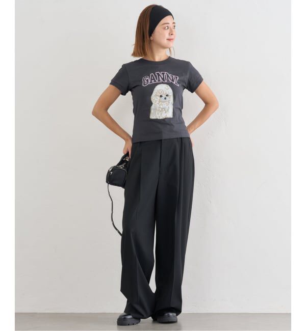 U by SPICK&SPAN「GANNI/ガニー Basic Cotton Jersey Peony Baby Fit」|Tシャツ・カットソー|