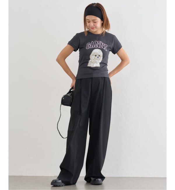 U by SPICK&SPAN「GANNI/ガニー Basic Cotton Jersey Peony Baby Fit」|Tシャツ・カットソー|