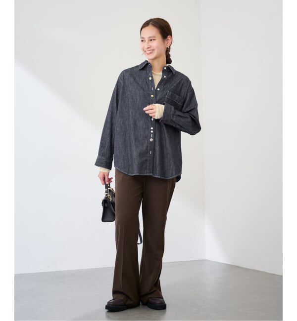 FRAMeWORK「コンビネーションボタンデニムシャツ」|シャツ・ブラウス|