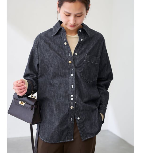 FRAMeWORK「コンビネーションボタンデニムシャツ」|シャツ・ブラウス|