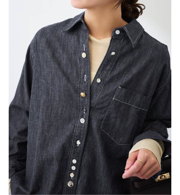 FRAMeWORK「コンビネーションボタンデニムシャツ」|シャツ・ブラウス|