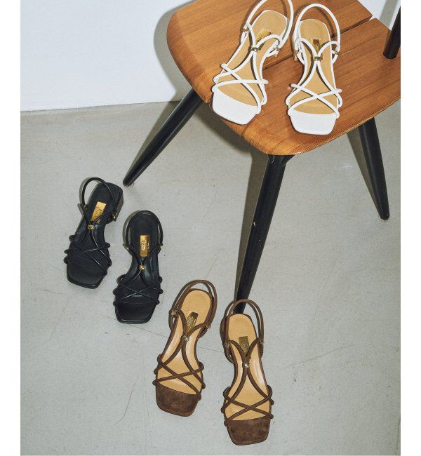  「GRISE3.5cmクロスメタルストリングサンダル」|サンダル|