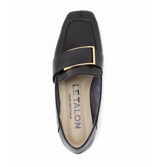  「《追加》レザースクエアメタルバックルローファー」|ローファー|