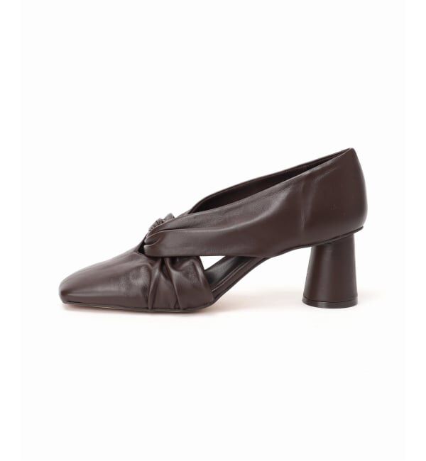 GRISE「《予約》GRISE6cmレザースクエアツイストパンプス」|パンプス|