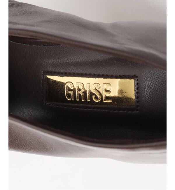 GRISE「《予約》GRISE6cmレザースクエアツイストパンプス」|パンプス|