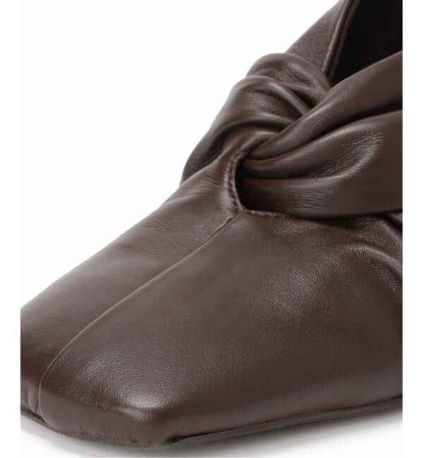 GRISE「《予約》GRISE6cmレザースクエアツイストパンプス」|パンプス|