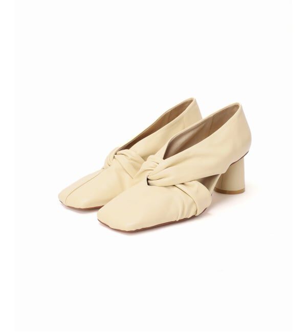 GRISE「《予約》GRISE6cmレザースクエアツイストパンプス」|パンプス|