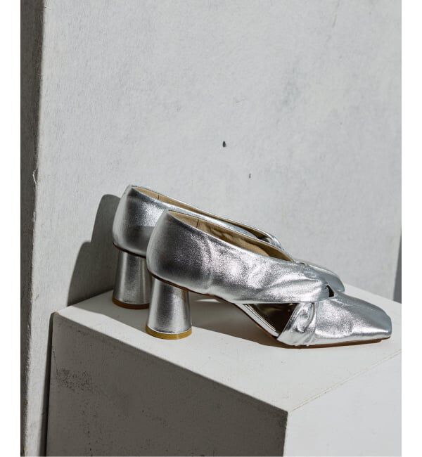 GRISE「《予約》GRISE6cmレザースクエアツイストパンプス」|パンプス|