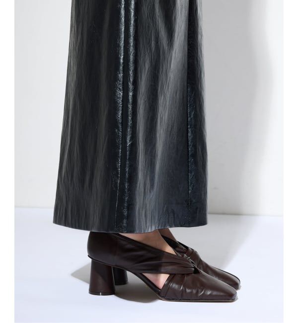 GRISE「《予約》GRISE6cmレザースクエアツイストパンプス」|パンプス|