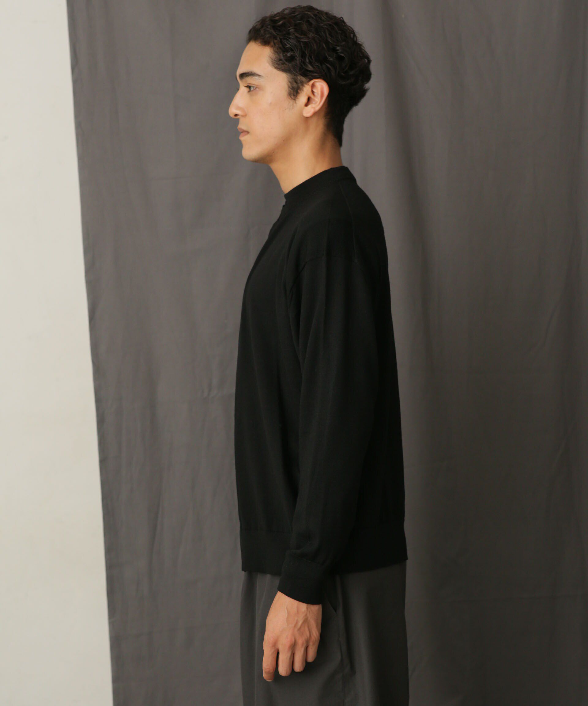 nano･universe「「毛玉レスニット」 ファインゲージクルーネックカーディガン」|ニット・セーター|