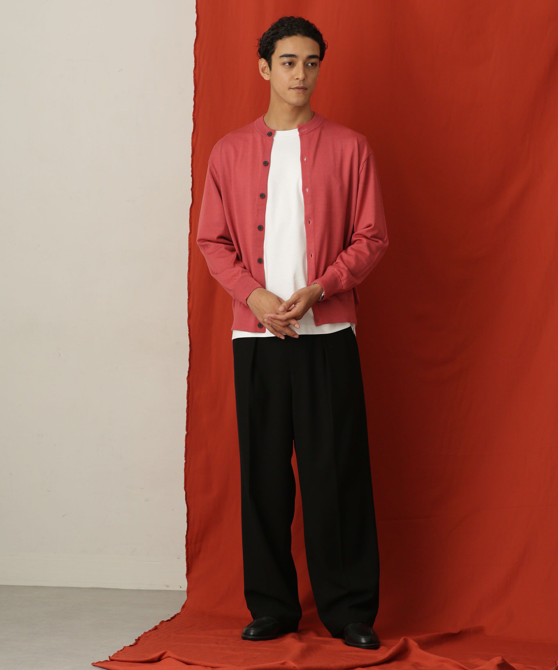 nano･universe「「毛玉レスニット」 ファインゲージクルーネックカーディガン」|ニット・セーター|