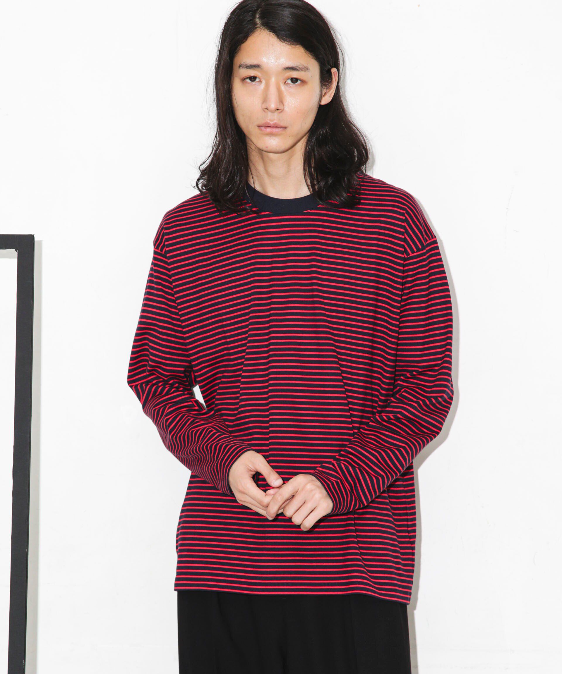 nano･universe「Anti Soaked 汗染み防止ボーダークルーネックT長袖」|Tシャツ・カットソー|